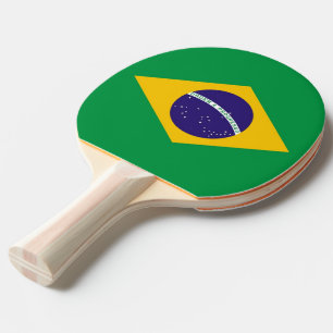 卓球ラケットとブラジル国旗 卓球ラケット