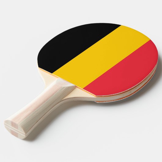 卓球ラケットとベルギー国旗 卓球ラケット (正面アングル)