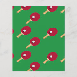 卓球ラケットとボールをグリーンに