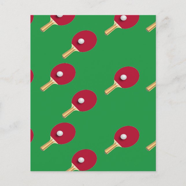 卓球ラケットとボールをグリーンに (正面)