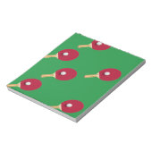 卓球ラケットとボールをグリーンに ノートパッド (回転)