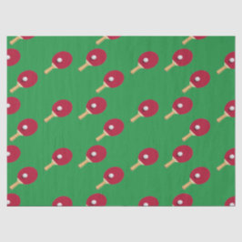 卓球ラケットとボールをグリーンに 薄葉紙