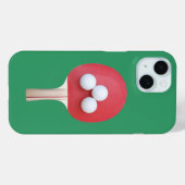 卓球ラケットとボール Case-Mate iPhoneケース (裏面 (横))
