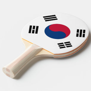 卓球ラケットと韓国国旗 卓球ラケット