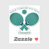 卓球ラケットのレトロな黄色の青いピンポン シール (シート)