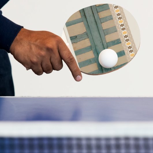 卓球ラケットグリーン&ベージュ 卓球ラケット (インサイチュ)