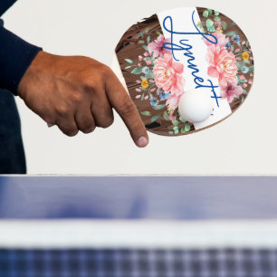 卓球ラケットフローラフラワーズピンクパステル 卓球ラケット