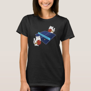 卓球ラケットレディースキャットテーブルテニスプレーヤーCa Tシャツ