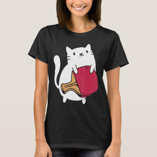 卓球ラケットレディースキャットテーブルテニスプレーヤーCa Tシャツ