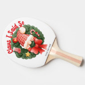 卓球ラケットレトロビンテージクリスマス 卓球ラケット (横)