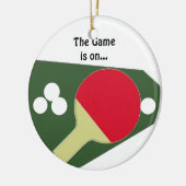 卓球ラケット付き セラミックオーナメント (左)