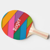 卓球ラケット抽象芸術 カラフル 卓球ラケット (横)