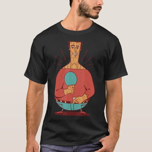 卓球ラケット衣装テーブルテニスラケットPing P Tシャツ (正面)