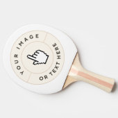 卓球ラケット-カスタム文字（イメージの追加） 卓球ラケット (横)