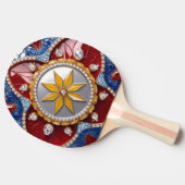 卓球ラケット（コロンビア色） 卓球ラケット (横)