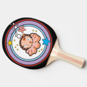 卓球ラケット、白いゴム背部 卓球ラケット (横)