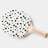 卓球ラケット、黒いゴム背部 卓球ラケット (横)