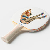 卓球ラケット- Ping Pongテーブルと照合 卓球ラケット (正面アングル)