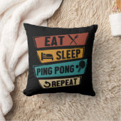 卓球ラバー食べスリープPingポンリピート クッション (ブランケット)