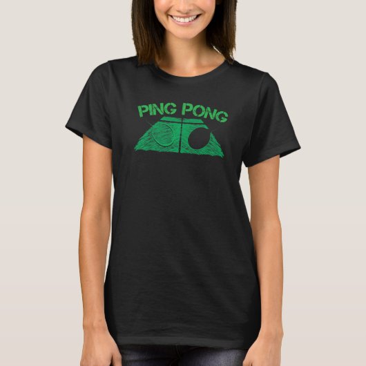 卓球ラブパワーゲームボールテーブルテニス Tシャツ (正面)