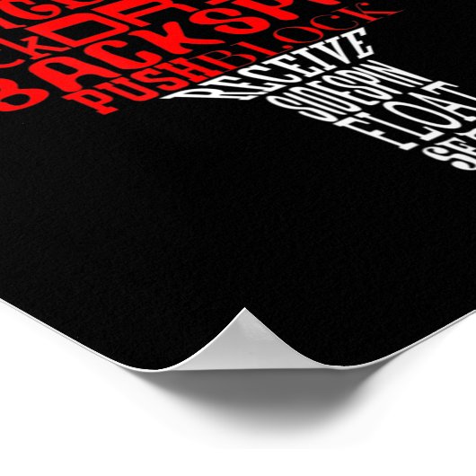 卓球ワードクラウド ポスター (角)