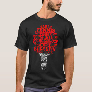 卓球ワードクラウド Tシャツ