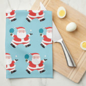 卓球卓球クリスマスタオル キッチンタオル (四つ折り)