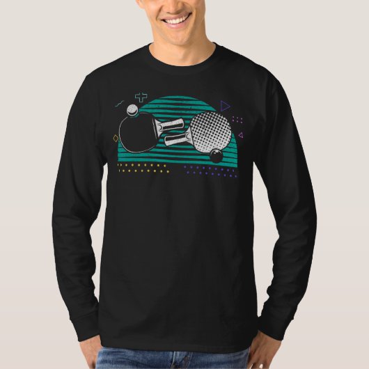 卓球卓球卓球選手ラケットサイエンス Tシャツ (正面)