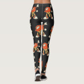 卓球卓球女子のための黒番 レギンス (裏面)