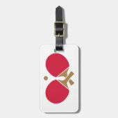 卓球台のテニス ラゲッジタグ (正面縦)