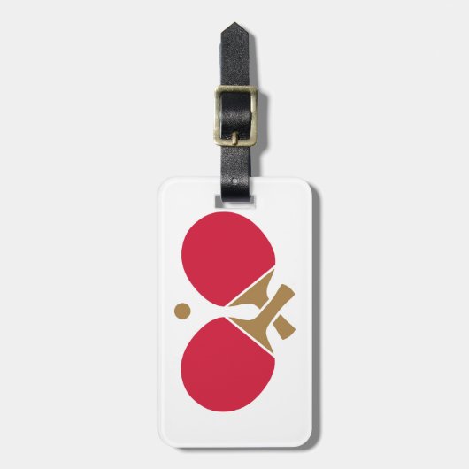 卓球台のテニス ラゲッジタグ (正面縦)