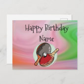 卓球台 卓球 ハッピーバースデー   ポストカード (正面/裏面)