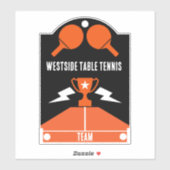 卓球大会 シール (シート)