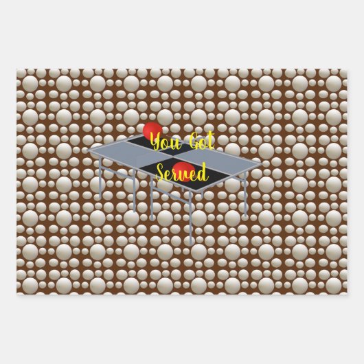 卓球得や贈り物のラップシートで仕えていた ラッピングペーパーシート (正面3)