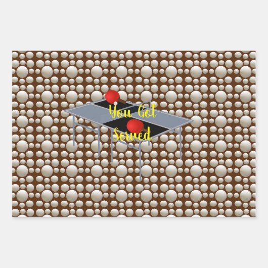 卓球得や贈り物のラップシートで仕えていた ラッピングペーパーシート (正面)