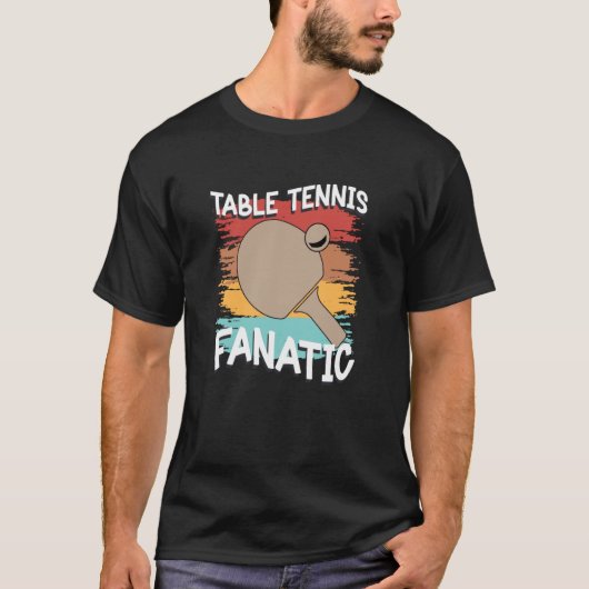 卓球狂信的テーブルラケット1 Tシャツ (正面)