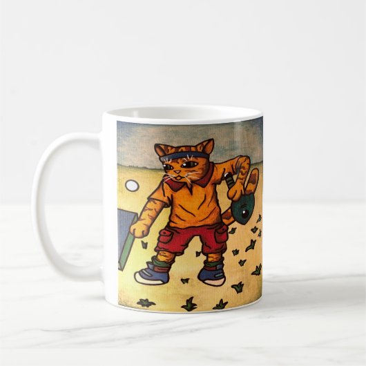卓球猫 コーヒーマグカップ (左)
