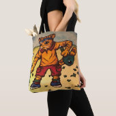 卓球猫 トートバッグ (クローズアップ)