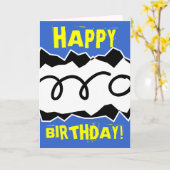 卓球用誕生日グリーティングカード カード (黄色い花)