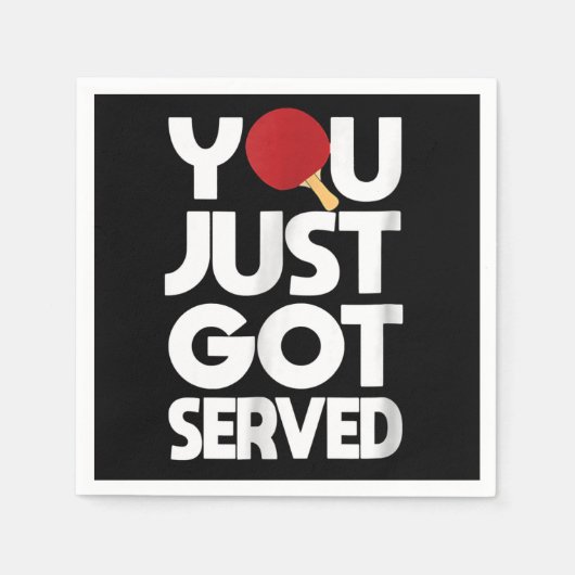 卓球男子バタフライピンポン スタンダードカクテルナプキン (正面)