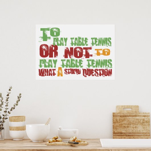 卓球遊をする ポスター (キッチン)