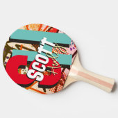 卓球選手の名前カラーモノグラム 卓球ラケット (横)