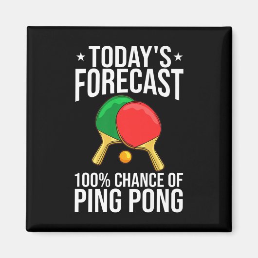 卓球選手ボールパドルゲーム マグネット (正面)