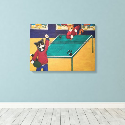 卓球 キャンバスプリント (インサイチュ (ウッドフロア))