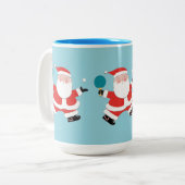卓球 クリスマスマグカップ ツートーンマグカップ (正面左)
