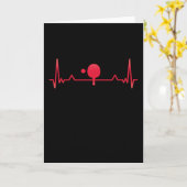 卓球 ハートビート ピンポン 面白いギフト カード (黄色い花)