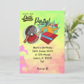 卓球 パーティー スロー 楽しい 招待状 (スタンド正面)