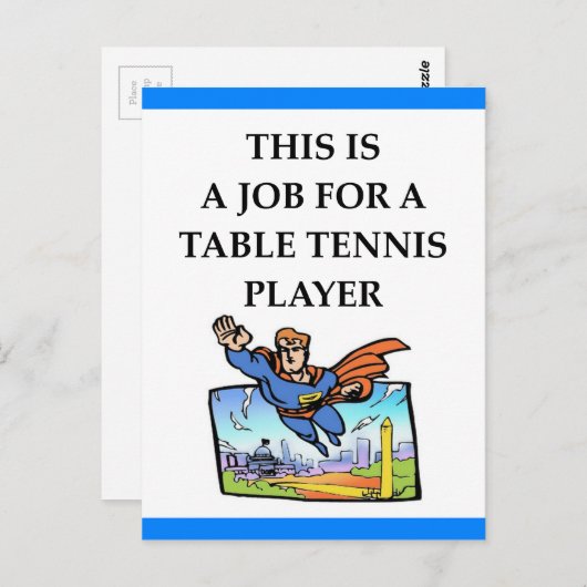 卓球 ポストカード (正面/裏面)