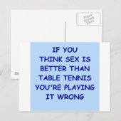 卓球 ポストカード (正面/裏面)