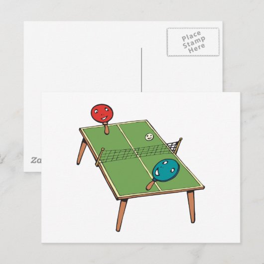 卓球 ポストカード (正面/裏面)